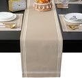 Teamery Table Runner for Kitchen Decor, Khaki Solid Color Table