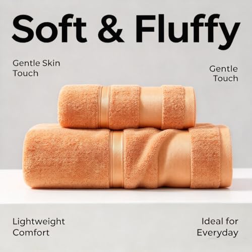 Cotton Towel Set, Quick Dry Decorative Towels for Bathroom,Dark