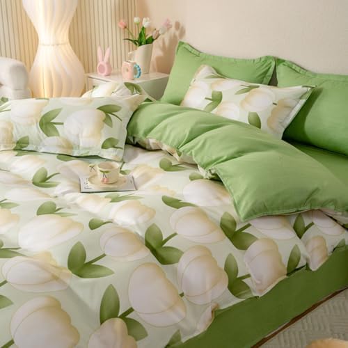 Solid Color Queen Duvet Cover Set Simple Luxury Bedding Duvet Cover