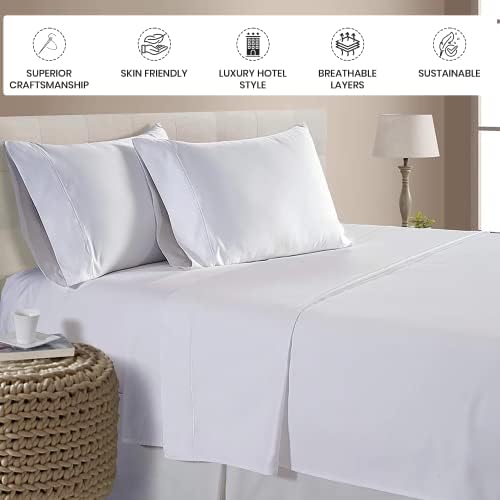 CHATEAU HOME COLLECTION 100% Egyptian Cotton Sheets King Size, 800