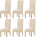 Jacquard Plush XL Dining Chair Covers, Stretch Chaircover,Spandex