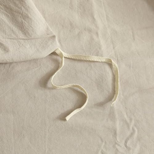 Soft 100% Washed Cotton Full Size Duvet Cover Set