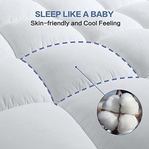 COHOME Queen Mattress Topper, Extra Thick Cooling Mattress Pad,Classic
