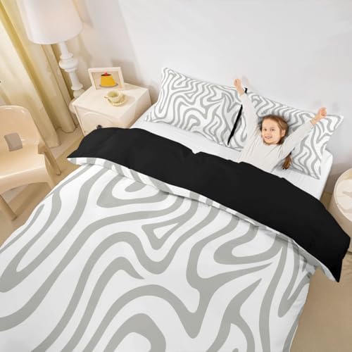 Erosebridal Geometric Stripes Comforter Cover Queen Size Abstract