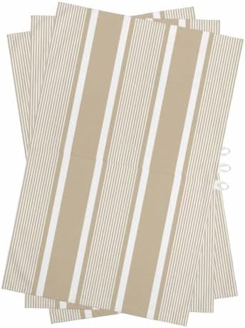Brown Stripe Kitchen Towels Set of 3, Water Absorbent Dish Towel