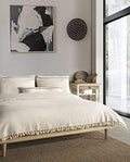 Handmade Undyed Natural Pure Cotton King Herringbone Blanket Coverlet