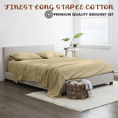 Femini Fashion My Egyptian Giza Cotton Sheets Queen Size, 16 Inches