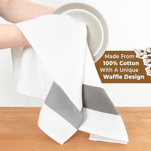 American Soft Linen Dish Towels, 100% Cotton Dish Cloths for Kitchen