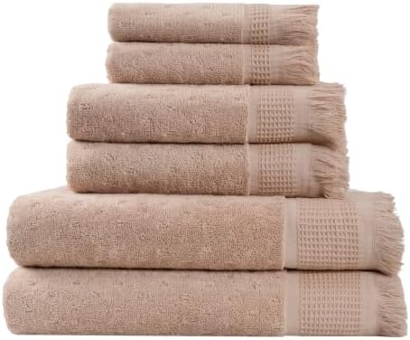 SOFE H&L | NADIAS Decorative Turkish Bath Towel Set, 6-Piece | Moon