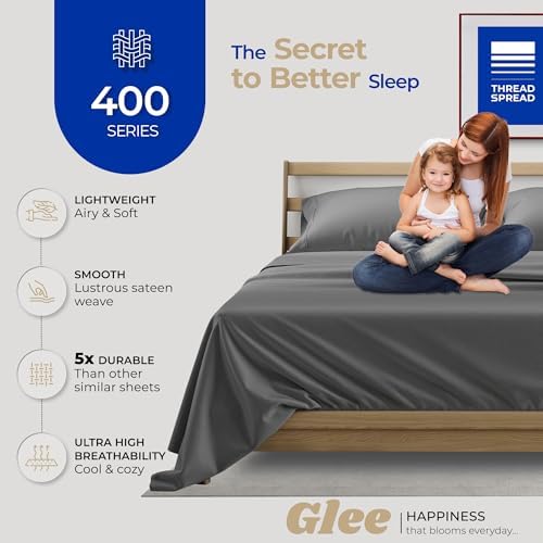 THREAD SPREAD Egyptian Cotton Sheets King Size - Luxury King Size