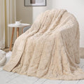 Drewin Weighted Blanket for Adults Full Size 15lbs,Beige,48