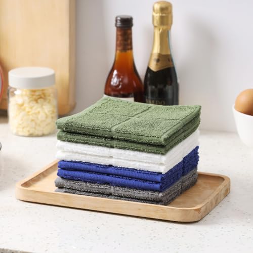 Glynniss Kitchen Dish Cloths Highly Absorbent Dish Rags 100% Cotton