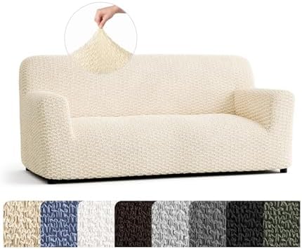 PAULATO Stretch Sofa Slipcovers – Soft Elastic Fabric Couch Cover for