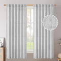 BGment Light Grey Linen Curtains 63 Inch Length 2 Panels for Window