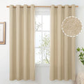 BGment Natural Beige Linen Curtains 72 Inch Length for Living Room