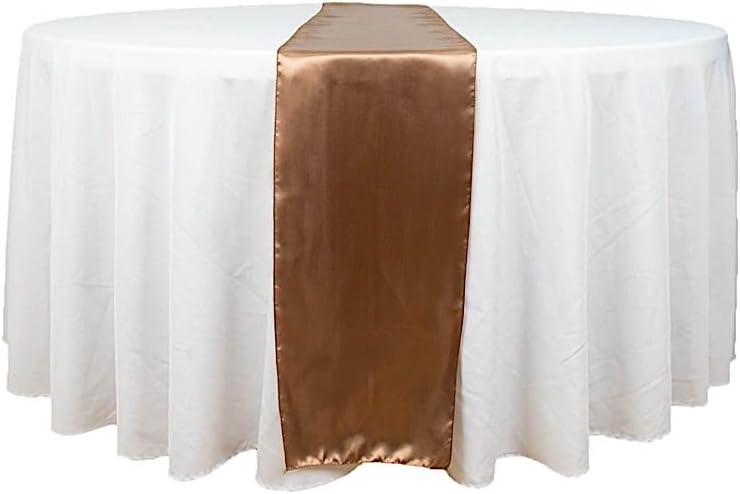 10 pcs 12 x 108 inch Taupe Satin Table Runners Wedding Table Top Party