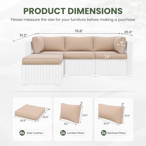 UDPATIO Outdoor Cushions for Patio Furniture Upgraded, Waterproof