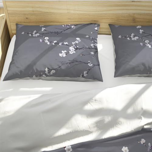Soft Microfiber Duvet Cover Set with Zipper Closure and Corner Ties