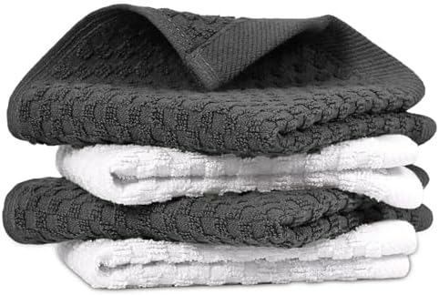 Infinitee Xclusives Kitchen Towels - 4 Pack - Cotton Dish Towel |12" x