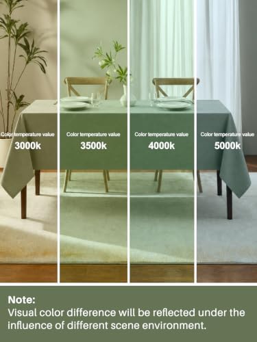 IVAPUPU Textured Linen Rectangle Table Cloth, Sage Green, 52 x 70 Inch