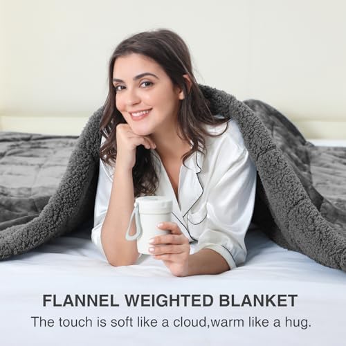 Aemicion Weighted Blankets Queen Size 20lbs for Adults,Soft Sherpa