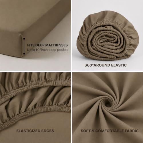 Twin XL Fitted Sheet -Fits Mattress Perfectly 10 inch Deep Pocket- 600