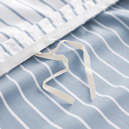 Nayoroom Striped Duvet Cover Queen Reversible Blue White Stripe