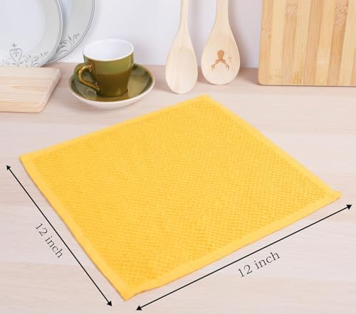 AMOUR INFINI Cotton Kitchen Dish Cloths Set of 8, 100% Terry Cotton