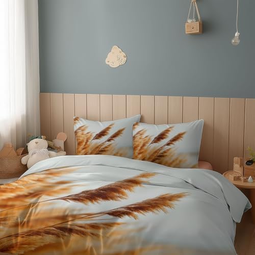 Duvet Cover King Natural Plant Photography Reed Pattern Soft