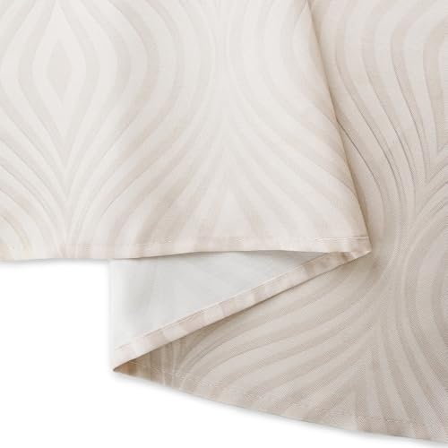 60"X102" Modern Oval Tablecloth for Oval Table, Geometric Water