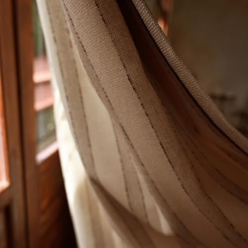 Taupe Boho Curtains 96 Inch Farmhouse Curtain Back Tab Drapes for