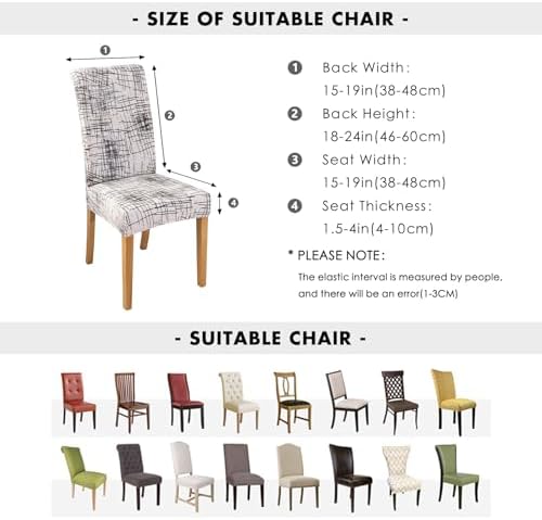 FORCHEER Dining Room Chair Covers for Dining Room Set of 4,Stretch