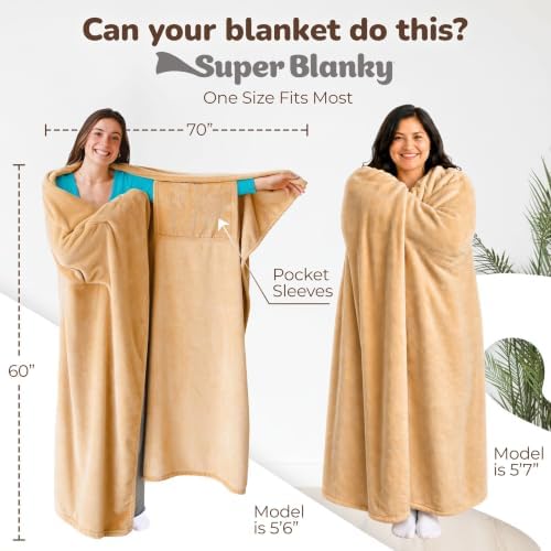 Super Blanky Wearable Blankets for Women & Men, Dorm Room Essentials