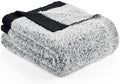 Amélie Home Faux Fur Throw Blanket, Heather Black, 60"x80"