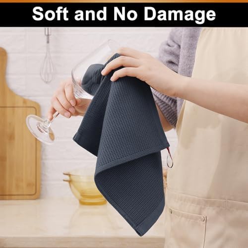 Homaxy Kitchen Towels and Dishcloths Set, 12 x 12 Inches and