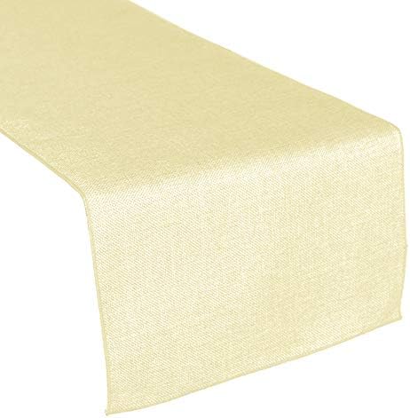lovemyfabric Faux Burlap Table Runner Non-Itch Vintage Linen Perfect