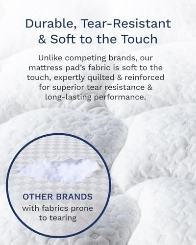 Viscosoft Pillow Top Mattress Pad - Queen Size - Viscose from Bamboo