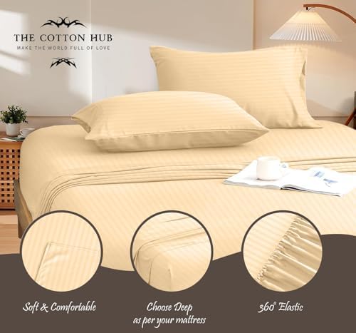 Twin Size 4-Piece Sheet Set 1000 Thread Count Percale 100% Pure Cotton