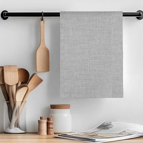 Kitchen Towels Dish Cloths 4 Pack 18x28in,Solid Color Gray Super