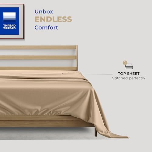 THREAD SPREAD Egyptian Cotton California King Flat Sheet - Luxury 400