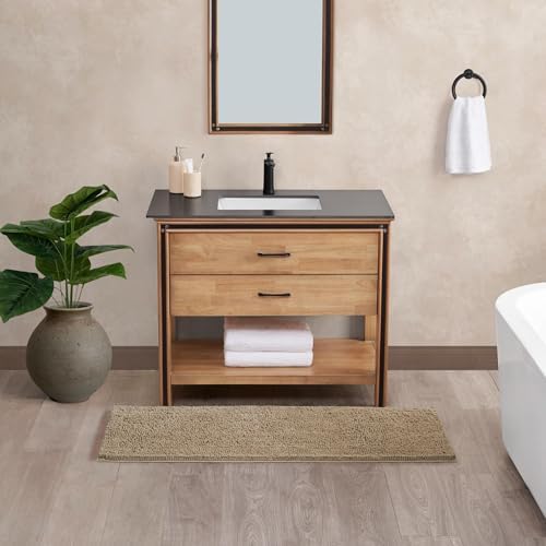 Creative Home Ideas Resort Collection Plush Chenille Bathroom Rugs