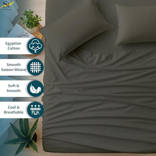 Shreem Linen RV Bunk XL Sheets 42x80, 100% Egyptian Cotton 4-Piece