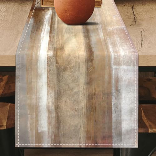 Brown Grey Table Runners Modern Art Farmhouse Linen Table Runners