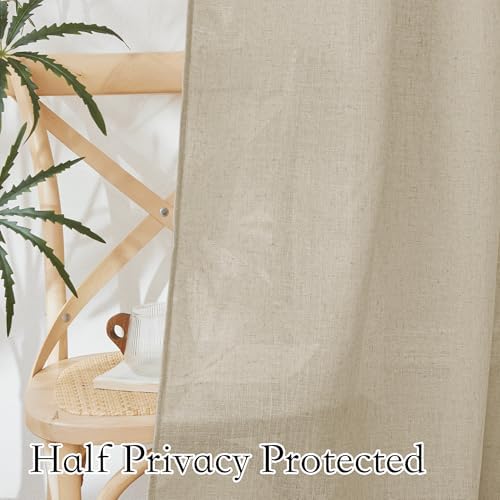 RYB HOME Sheer Curtains 84 inches Length for Living Room Bedroom