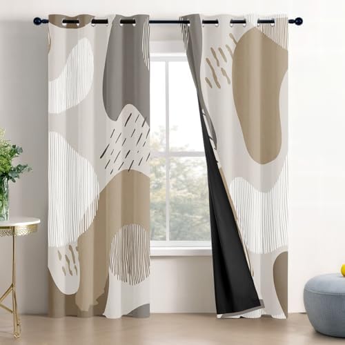 Abstract Blackout Curtains for Bedroom Living Room, Modern Abstract