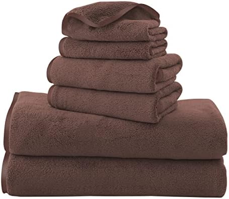 TENSTARS Luxury Silk Hemming Towel Set - Light Thin Quick Drying - 2