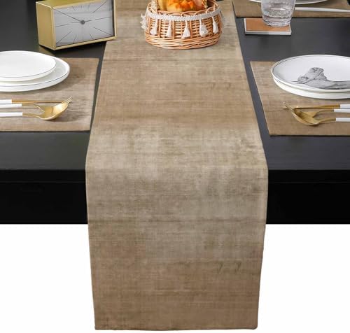 Table Runner and Placemats Set of 6 Beige Linen Table Runner with