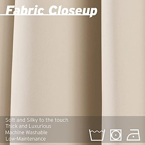 Home Fashion Grommet Room Darkening Curtains - 52x108 - Biscuit