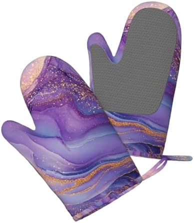 Texture Silicone Oven Mitts 2 Pack - Heat Resistant Kitchen Gloves