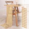 12 Pack Beige Cheesecloth Table Runner 21.5×120 Inch